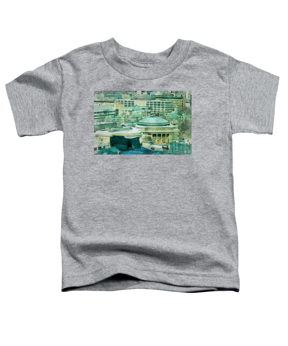 Toronto Toddler T-Shirt featuring the digital art Toronto Window View by JGracey Stinson