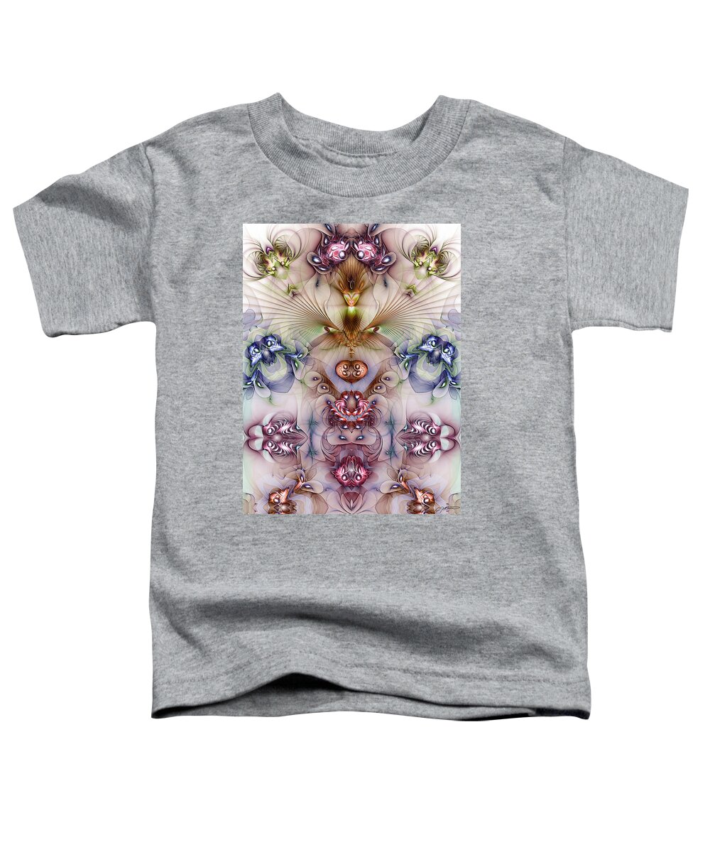 Abstract Toddler T-Shirt featuring the digital art Totemic Isotropy by Casey Kotas