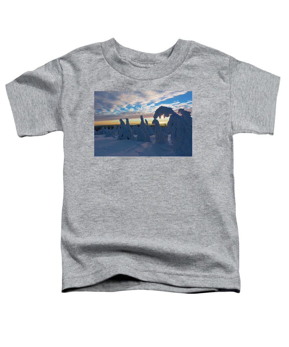 Sunrise Toddler T-Shirt featuring the photograph Touched From The Winter Sun by Andreas Levi