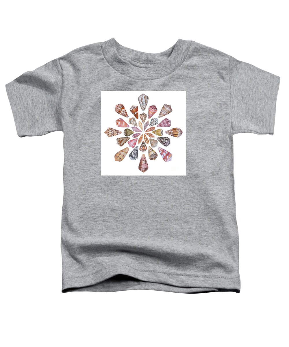 Cone Shells Toddler T-Shirt featuring the painting Toxic Tango III Cone Shells by Lucy Arnold