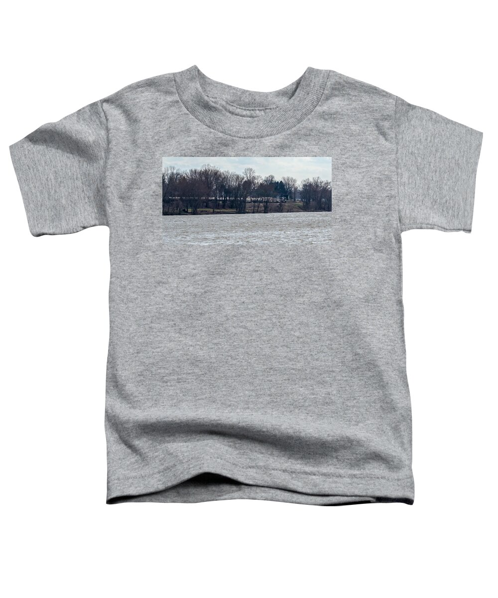 Train Toddler T-Shirt featuring the photograph Train Across the Ohio by Holden The Moment