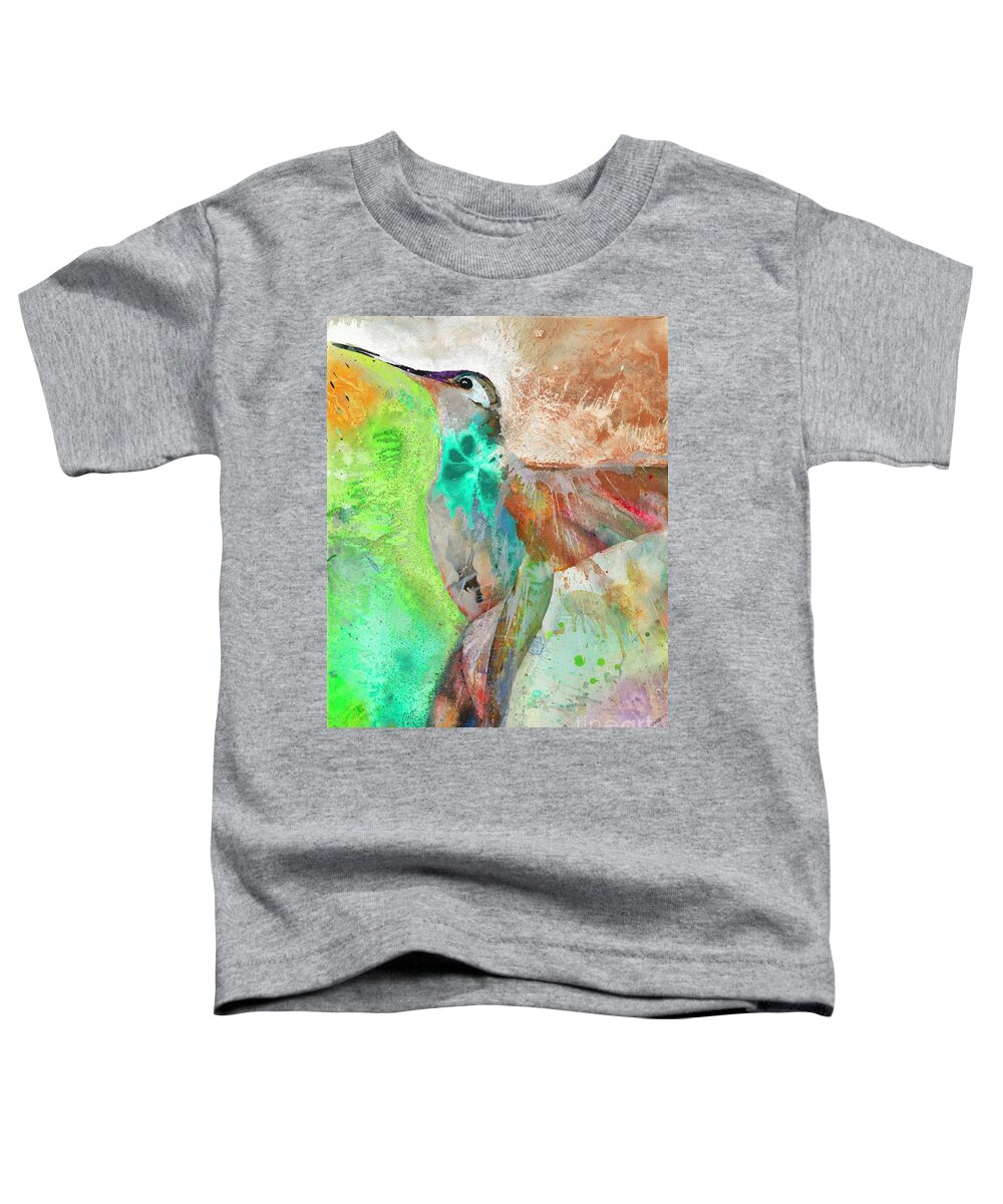 Hummingbird Toddler T-Shirt featuring the painting Transparent by Kasha Ritter
