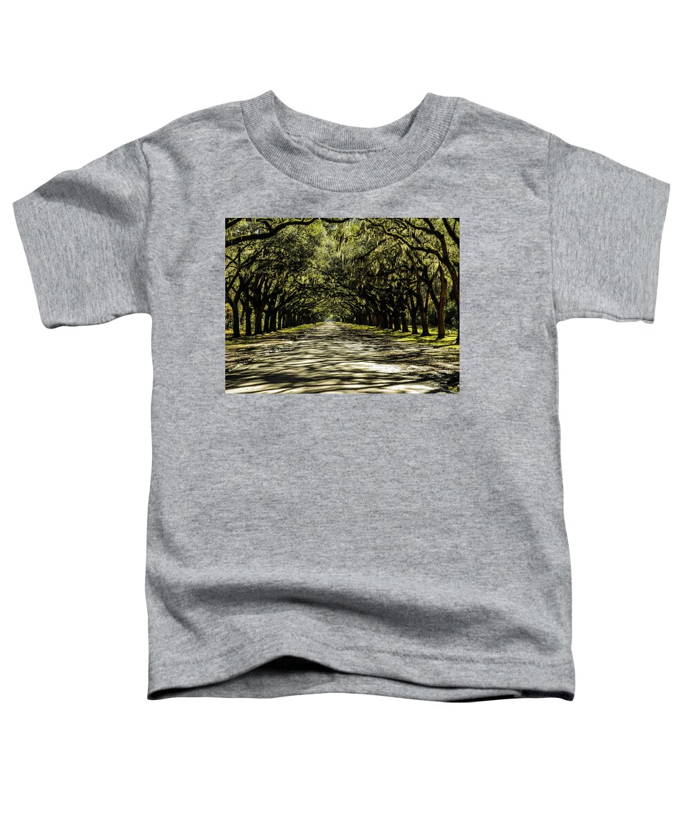 Trees Toddler T-Shirt featuring the photograph Tree Covered Approach by Chuck Brown