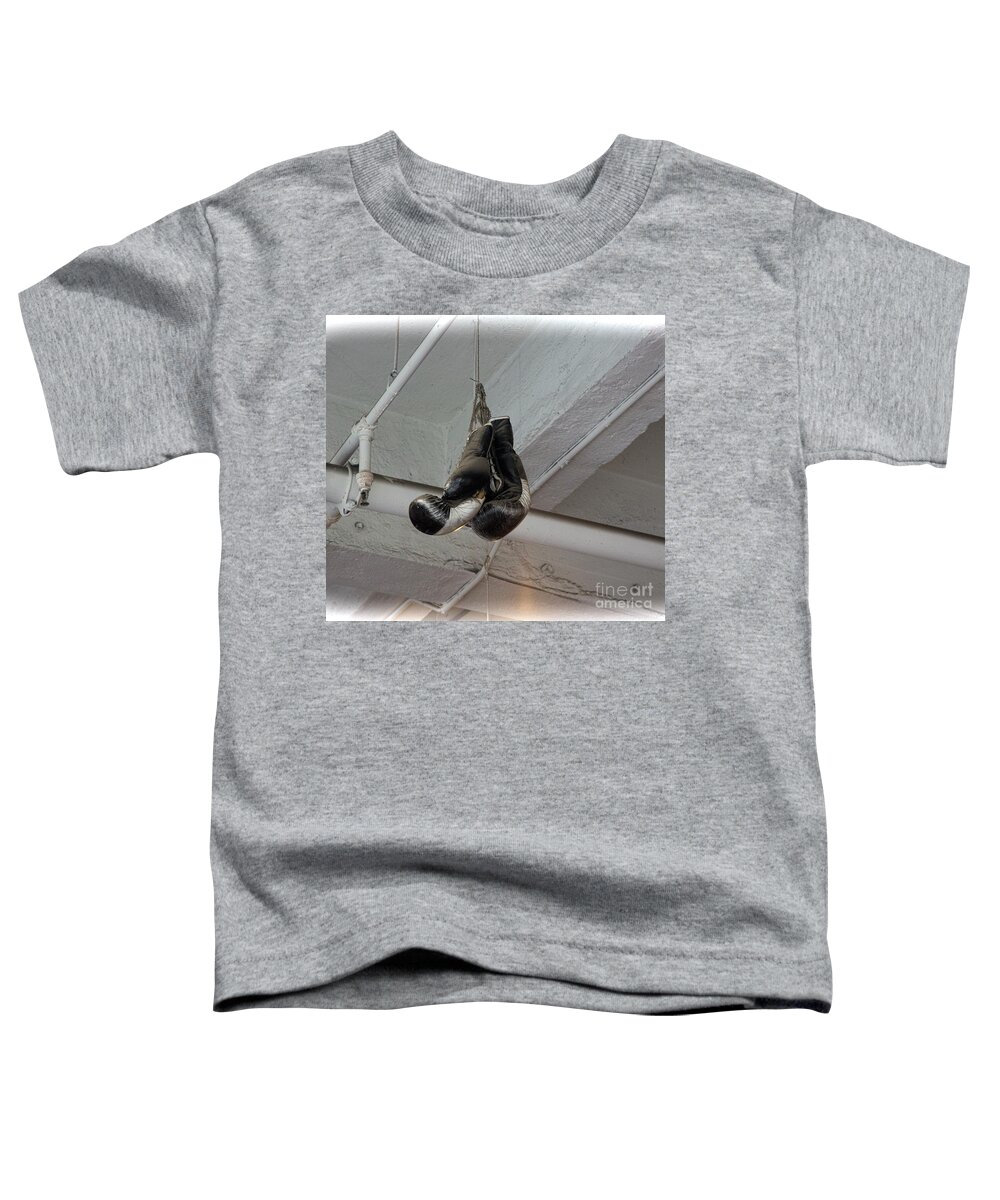 Nyc Toddler T-Shirt featuring the photograph Trinity Boxing Gloves High Up NY by Chuck Kuhn