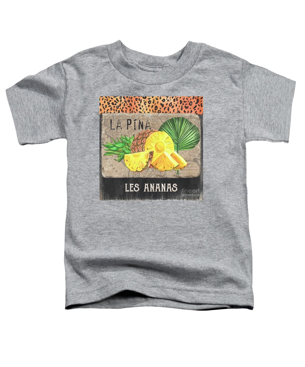 Pineapple Toddler T-Shirt featuring the painting Tropical Palms 5 by Debbie DeWitt