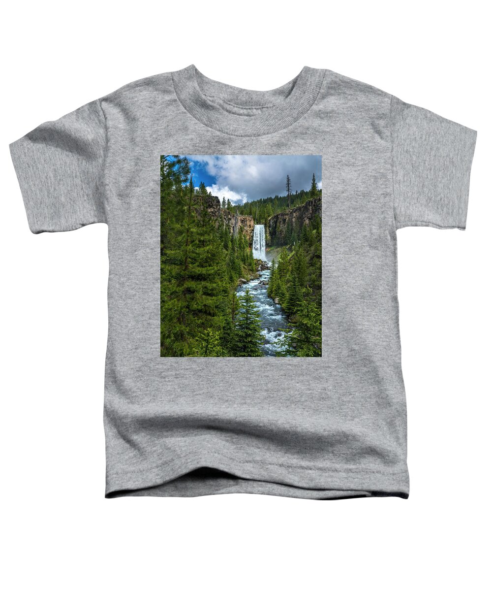  Toddler T-Shirt featuring the photograph Tumalo Falls by Bryan Xavier