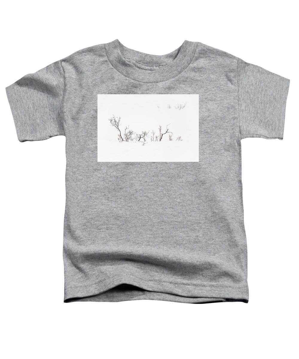 Twigs Toddler T-Shirt featuring the photograph Twigs in Snow by Bryan Carter