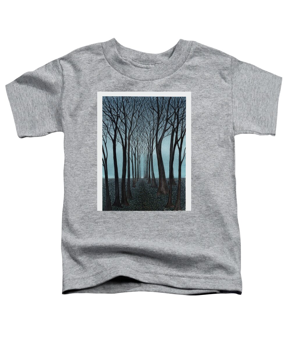 Fantasy Toddler T-Shirt featuring the painting Twilight Forest by Hilda Wagner