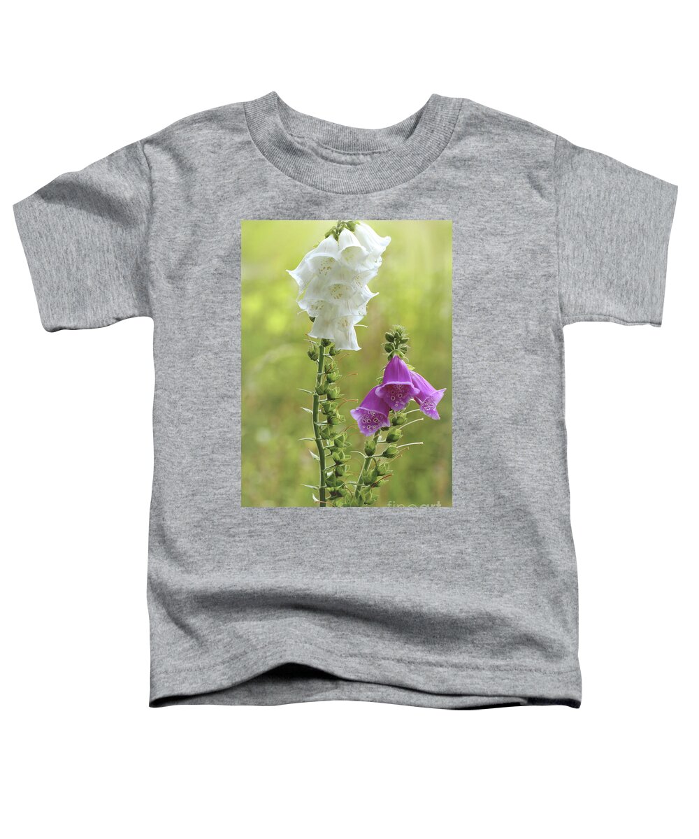 Digitalis Toddler T-Shirt featuring the photograph Twin Foxgloves by Baggieoldboy