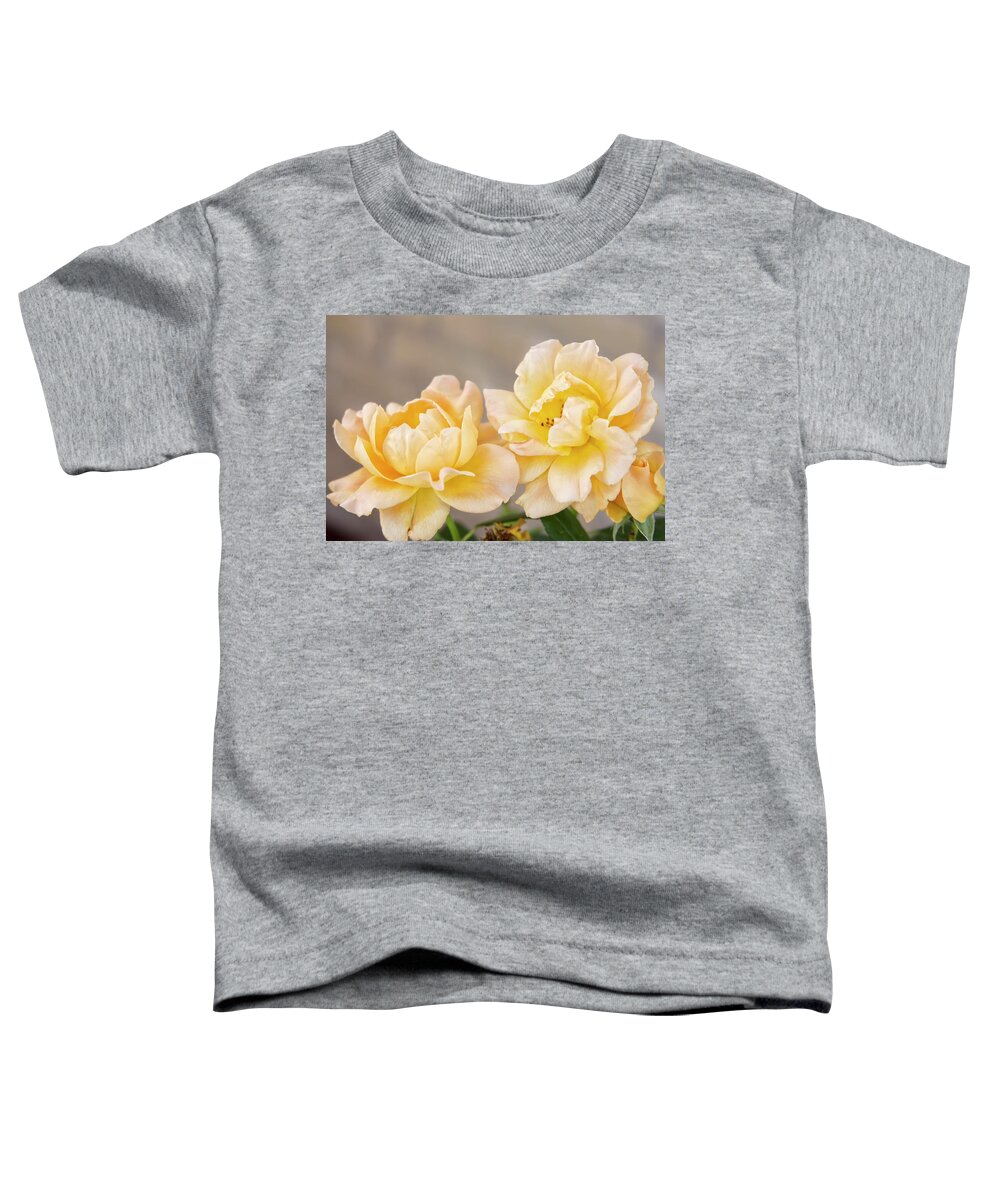 Roses Toddler T-Shirt featuring the photograph Two Yellow Sherberts by Joan Bertucci