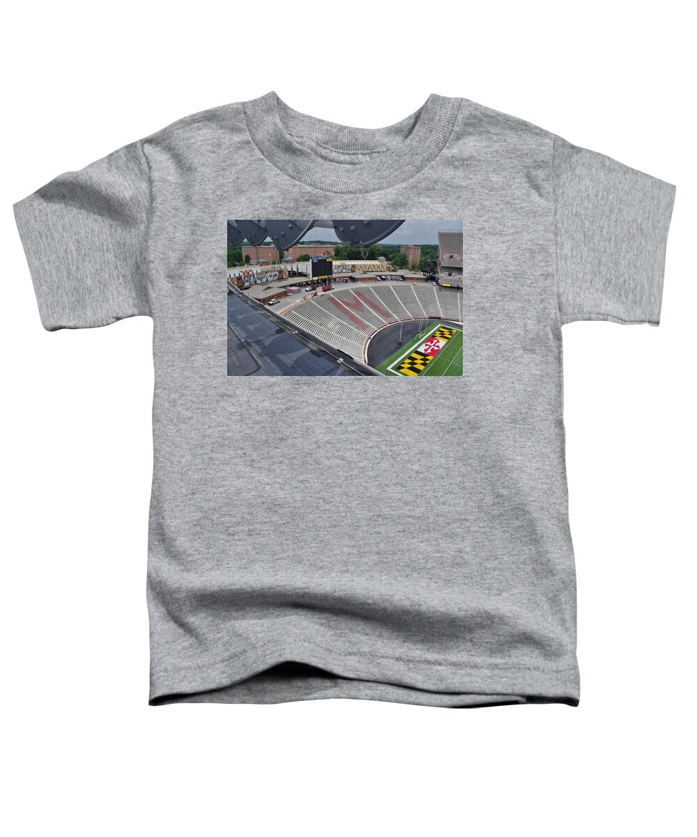 Football Toddler T-Shirt featuring the photograph University of Maryland by Bob Geary