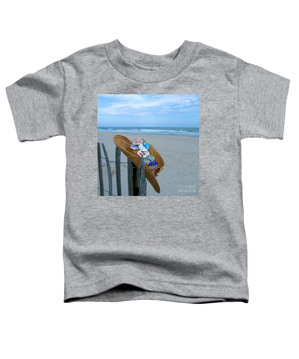 Sea Isle City New Jersey Toddler T-Shirt featuring the photograph Uncle Carl's Beach Hat by Nancy Patterson