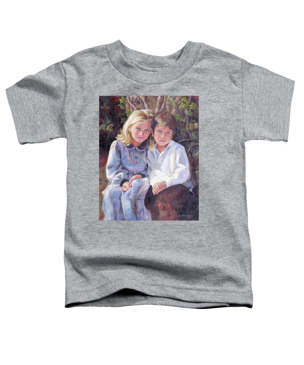 Art Painting Toddler T-Shirt featuring the painting Under The Tree by Susan Hensel