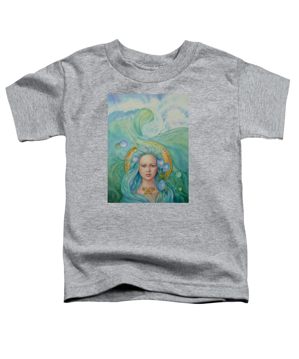 Visionary Toddler T-Shirt featuring the painting Under the Waves by Victoria Lisi