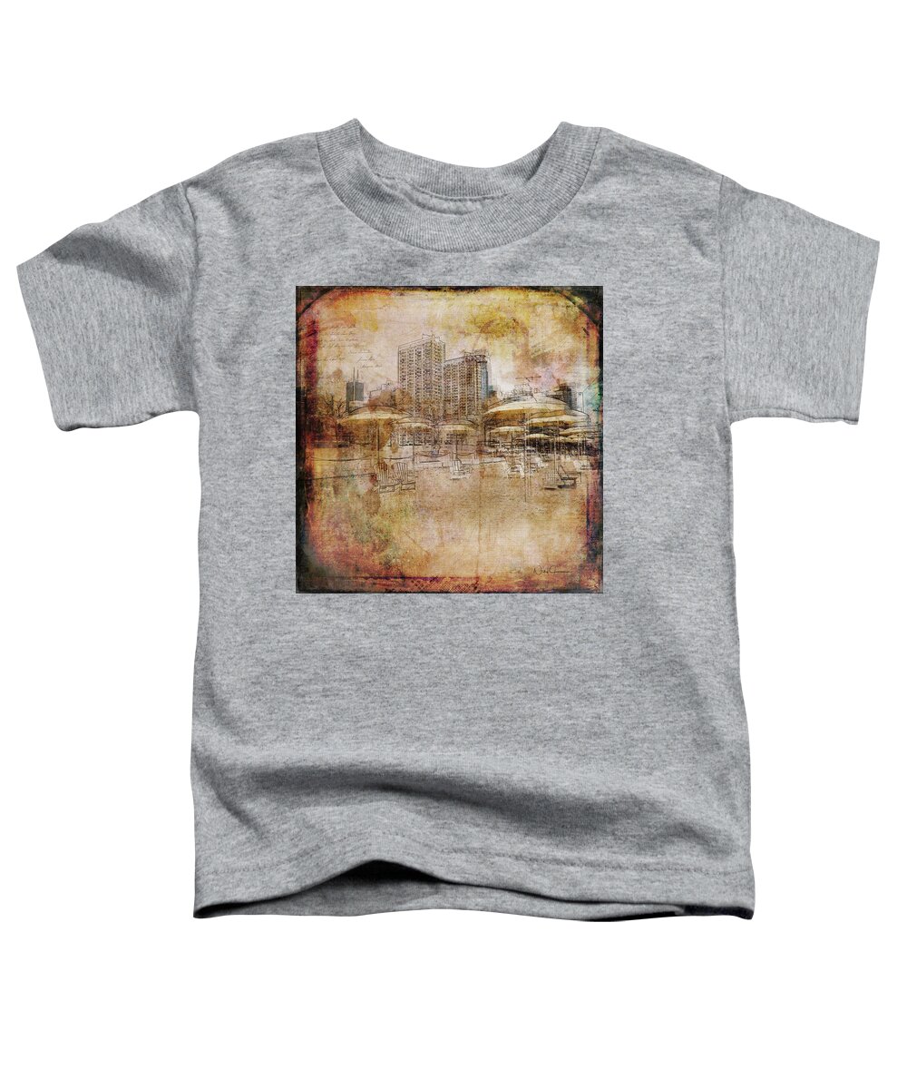 Toronto Toddler T-Shirt featuring the digital art Urban Beach II by Nicky Jameson