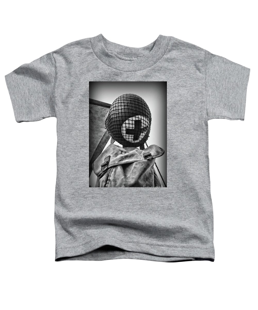 Paul Ward Toddler T-Shirt featuring the photograph US Medic in black and white by Paul Ward