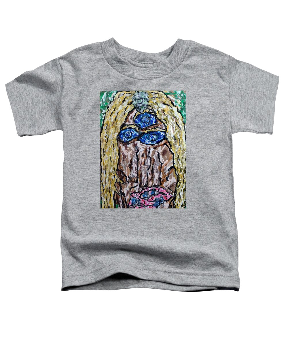Viking Celtic Irish Seafarer Toddler T-Shirt featuring the mixed media Viking by Kevin OBrien