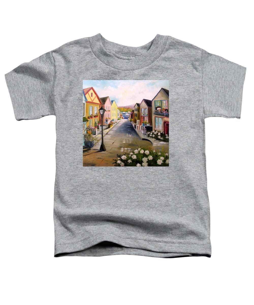 Village Toddler T-Shirt featuring the painting Village Street by John Williams
