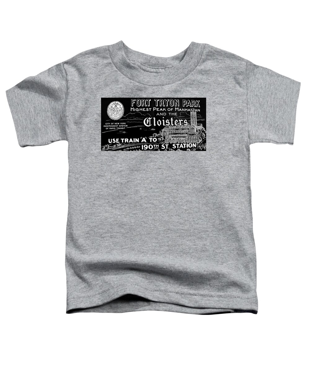 Fort Tryon Toddler T-Shirt featuring the photograph Vintage Cloisters and Fort Tryon Park Poster by Cole Thompson
