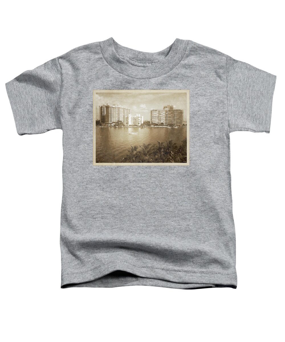 Miami Beach Toddler T-Shirt featuring the photograph Vintage Miami Beach by Phil Perkins