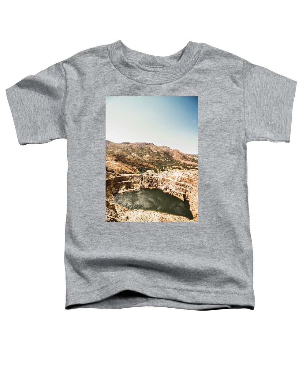Pit Toddler T-Shirt featuring the photograph Vintage mining pit by Jorgo Photography