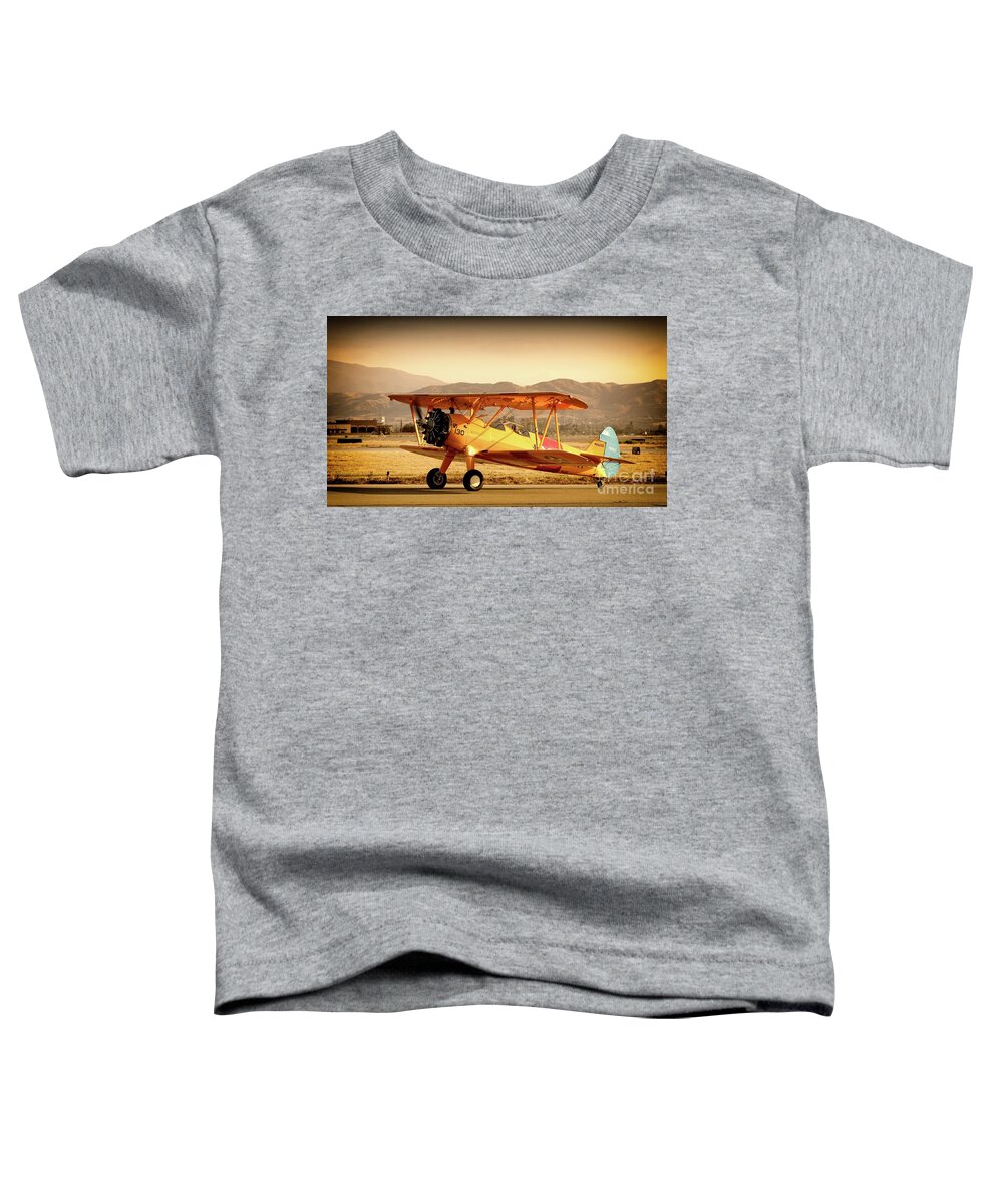 Aircraft Toddler T-Shirt featuring the photograph Vintage Stearman by Gus McCrea