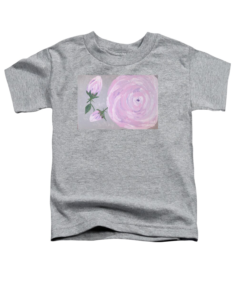 Beauty Toddler T-Shirt featuring the painting Violet Power by Jennylynd James
