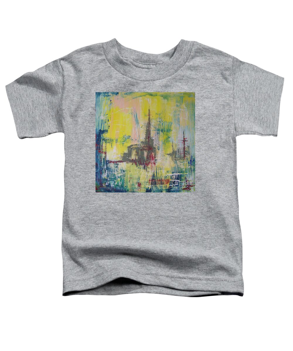 Abstract Painting Toddler T-Shirt featuring the painting W57 - gates by KUNST MIT HERZ Art with heart