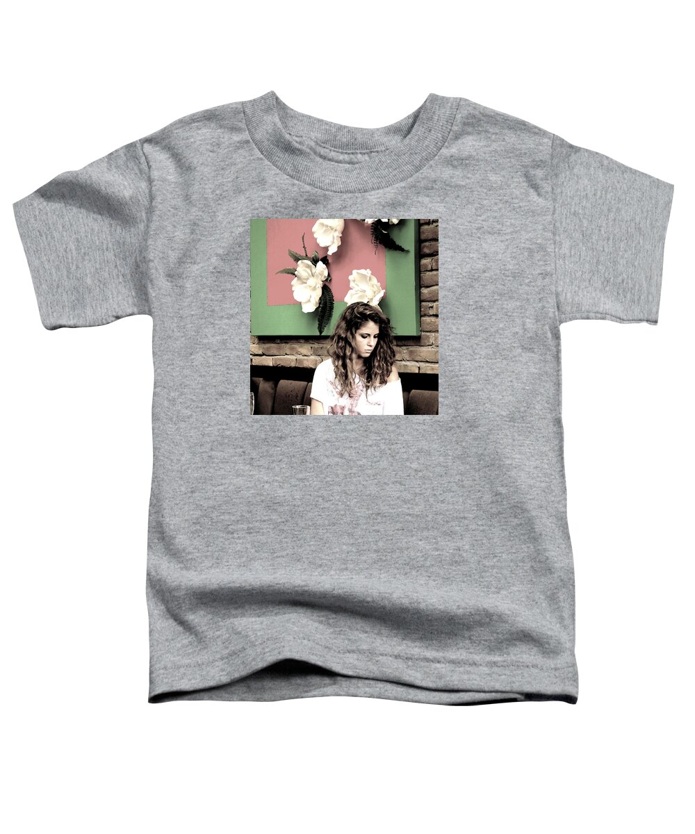 Spontaneously Shot Of Waiting Girl Portrait Toddler T-Shirt featuring the photograph Waiting girl by Milan Mirkovic