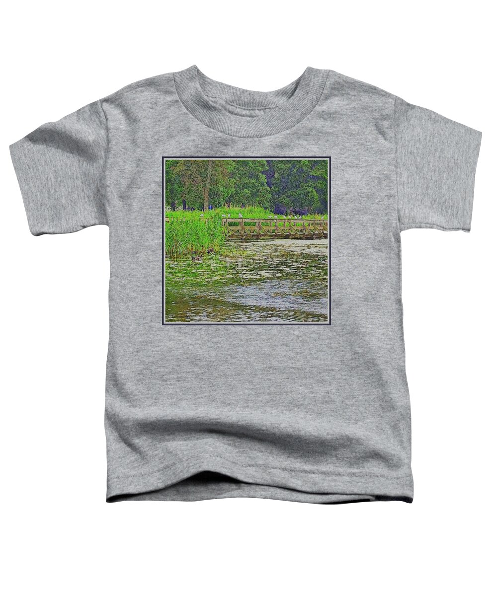 Pond Toddler T-Shirt featuring the digital art Waiting by Lessandra Grimley