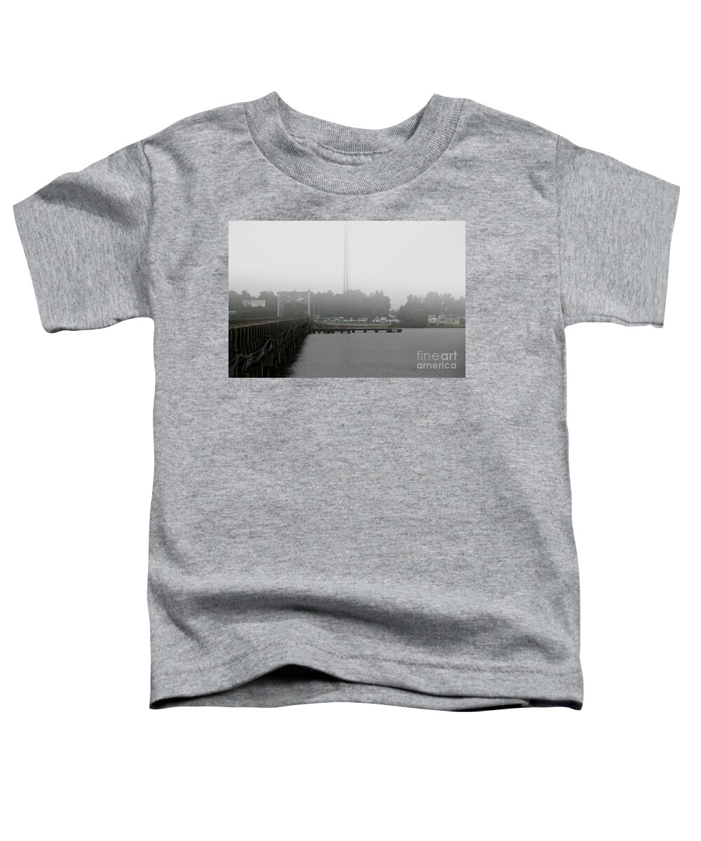 Fog Toddler T-Shirt featuring the photograph Wando River Bridge Fog by Dale Powell