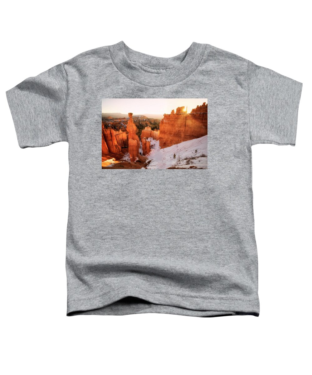 Bryce Toddler T-Shirt featuring the photograph Warm Winter Light by Nicki Frates