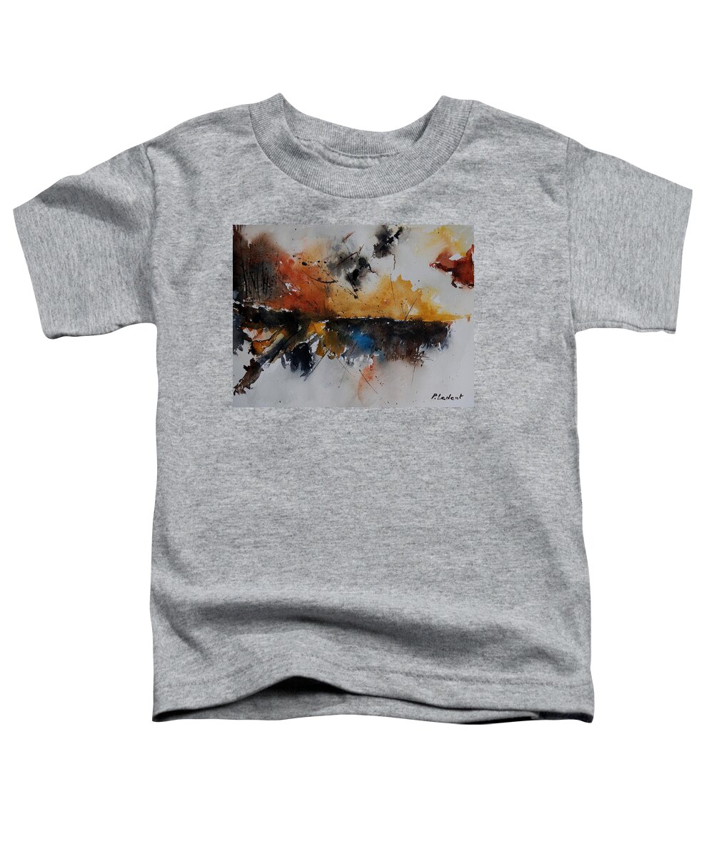 Abstract Toddler T-Shirt featuring the painting Watercolor 901150 by Pol Ledent