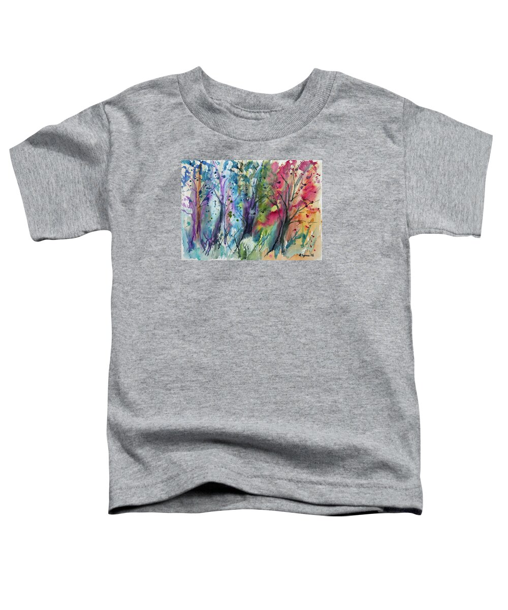 Seasons Toddler T-Shirt featuring the painting Watercolor - Changing of the Seasons by Cascade Colors