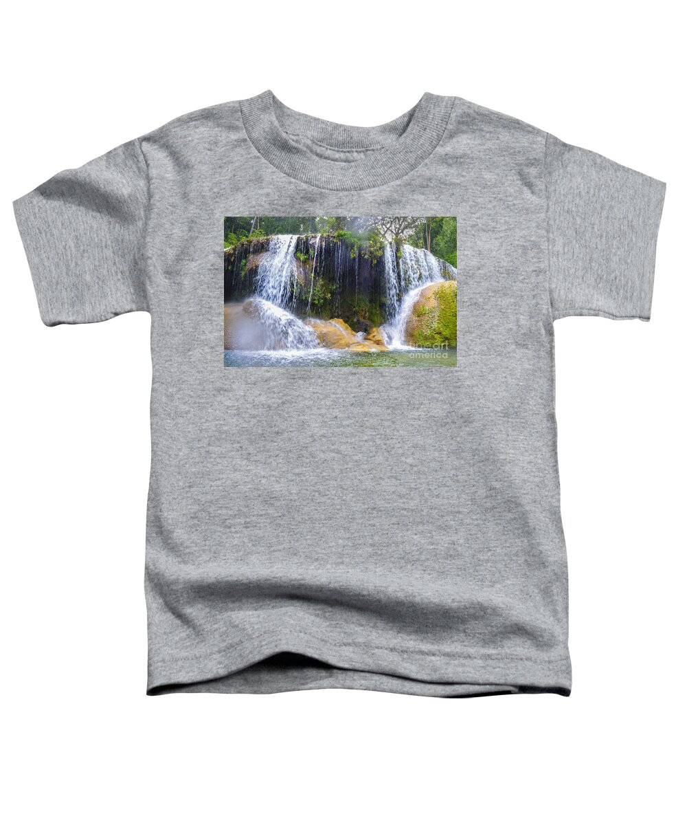 Rain Toddler T-Shirt featuring the photograph Waterfall in Rain by Metaphor Photo