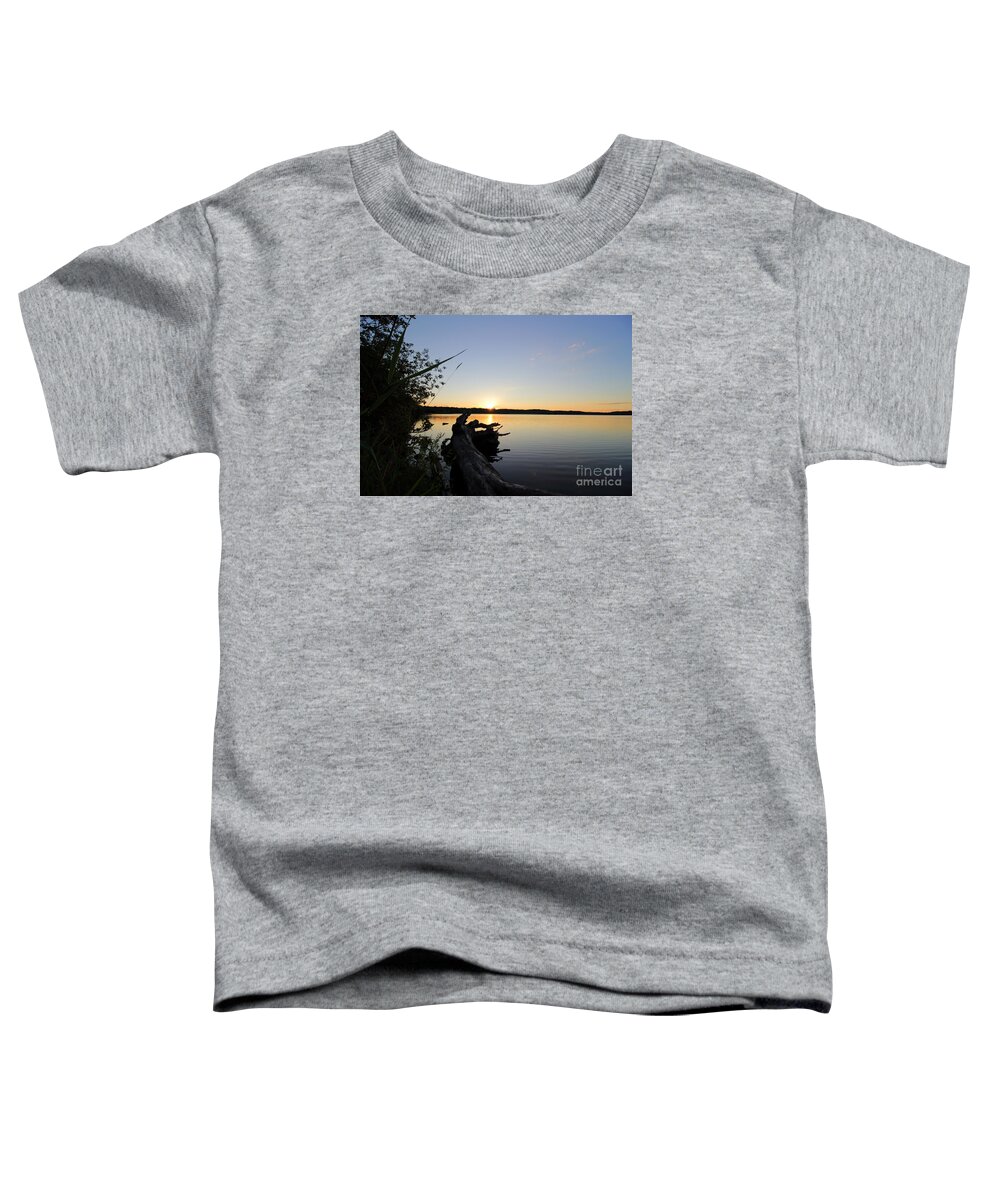 Sunset Toddler T-Shirt featuring the photograph West Thompson Lake Summer Sunset by Neal Eslinger