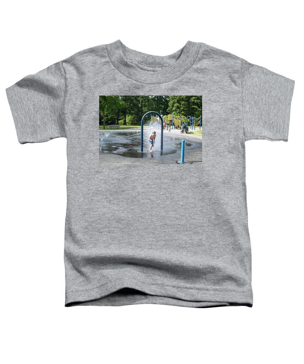 Wet Is Good Toddler T-Shirt featuring the photograph Wet Is Good by Tom Cochran