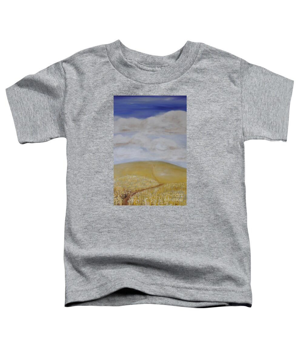 Sky Toddler T-Shirt featuring the painting What is Beyond? by Shelley Myers