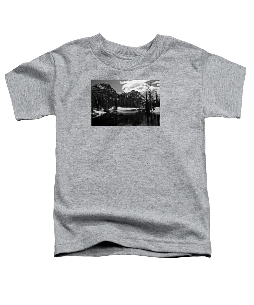 Mountain Toddler T-Shirt featuring the photograph Whelp Lake, Mission Mountains by Jedediah Hohf