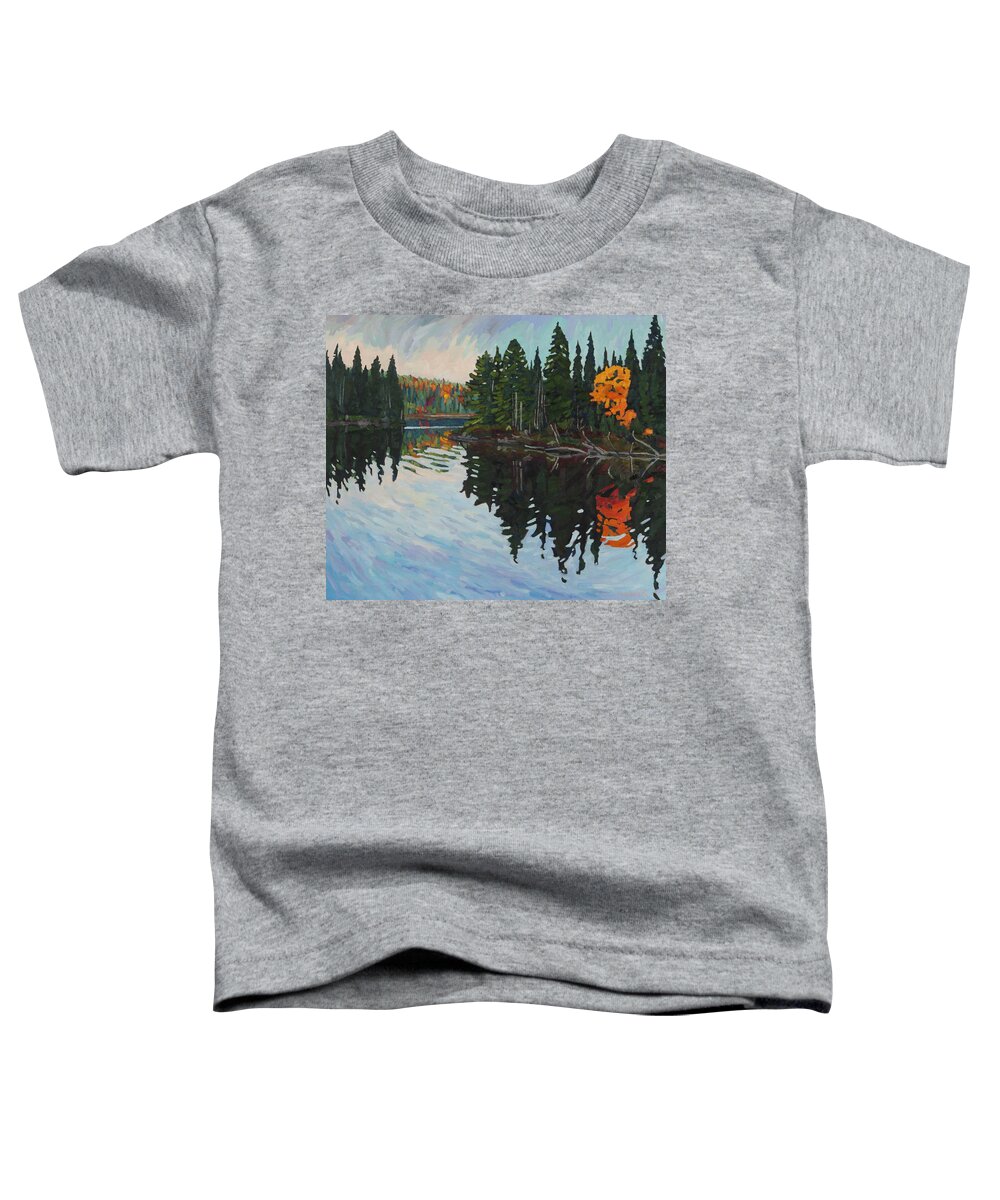 1888 Toddler T-Shirt featuring the painting Whiskey Jack Bay by Phil Chadwick