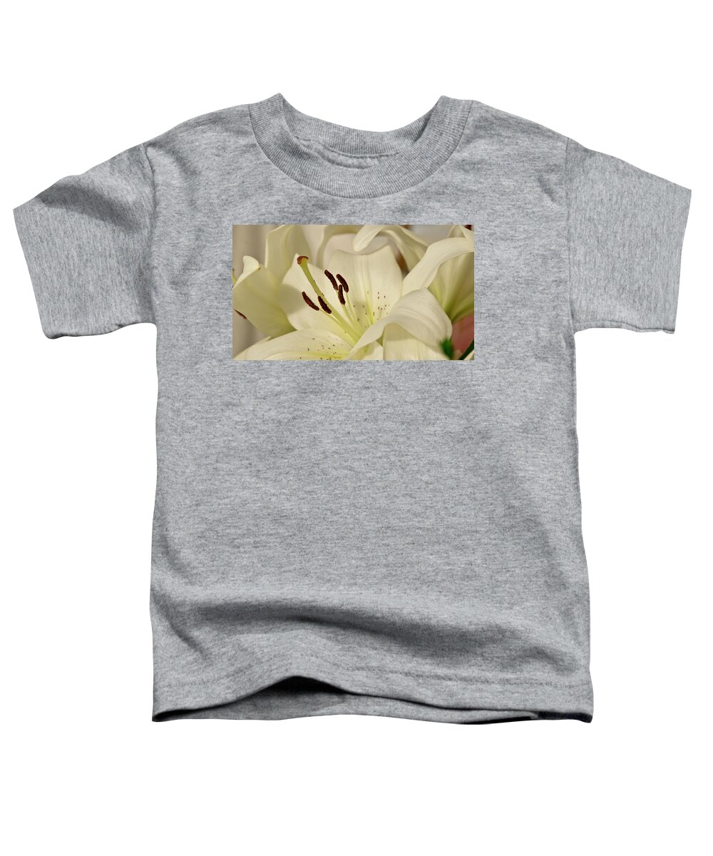 Lily Toddler T-Shirt featuring the photograph White Lily 3 by Elena Perelman