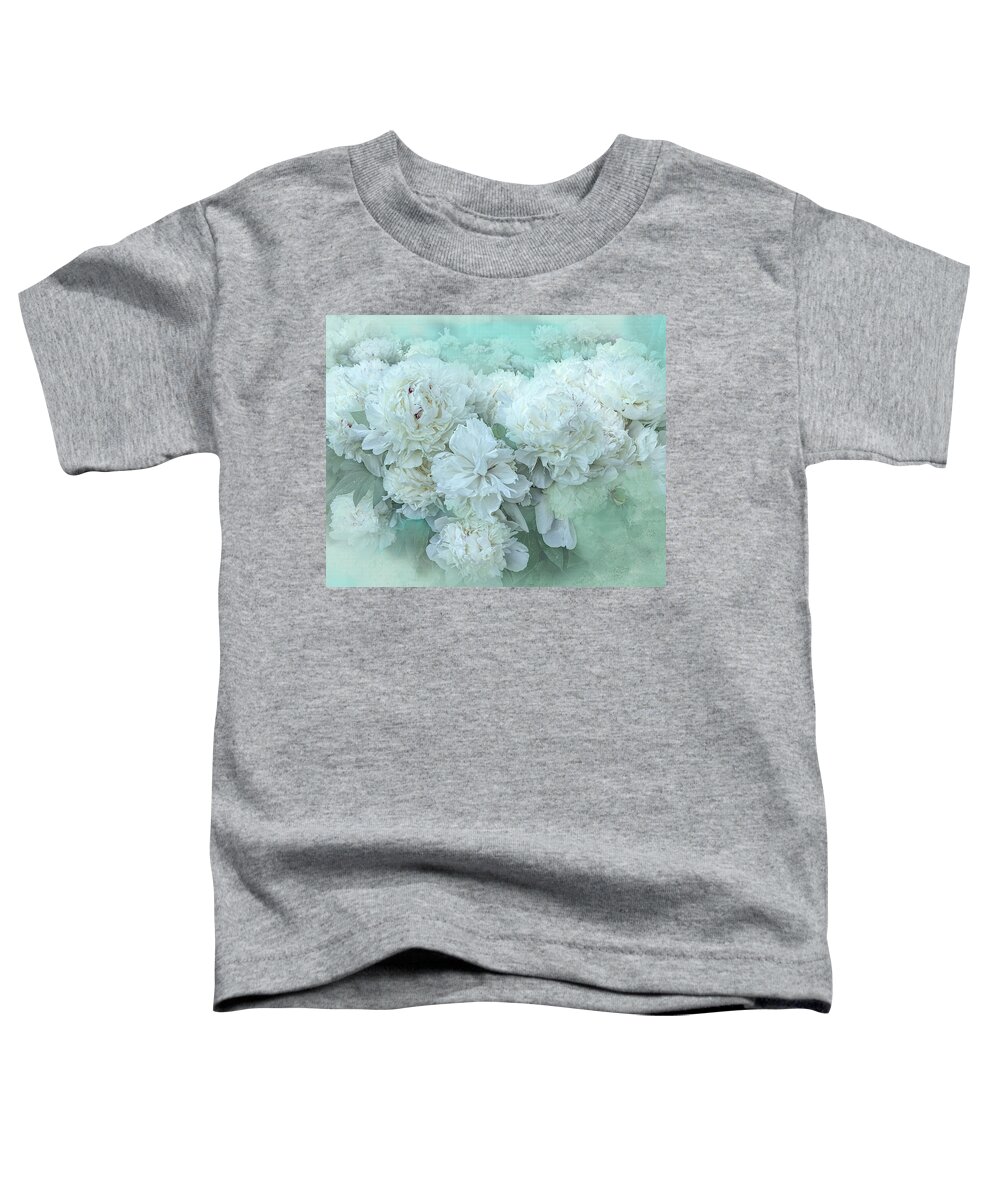 Peonies Toddler T-Shirt featuring the photograph White Peonies by Lorraine Baum