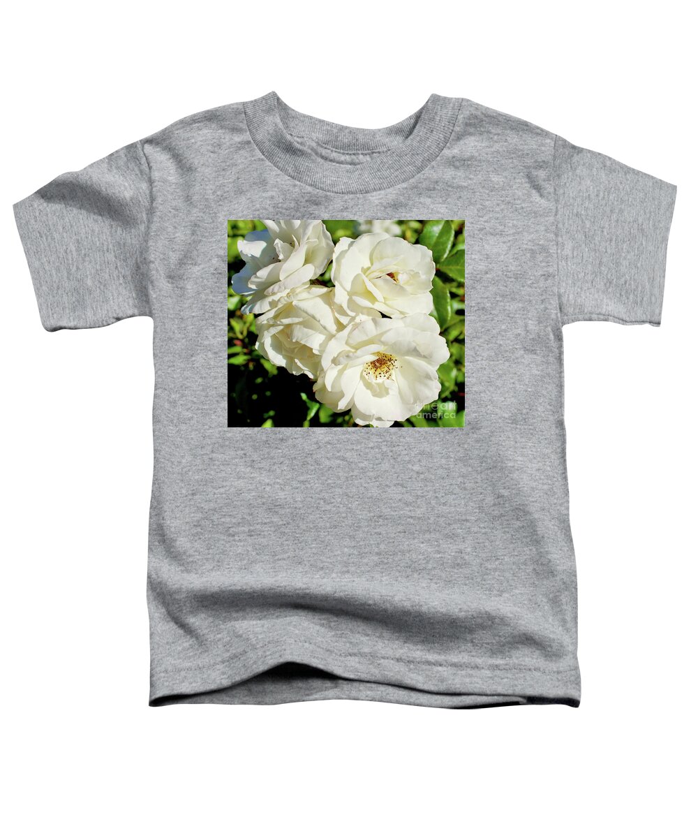 Rose Toddler T-Shirt featuring the photograph White Roses by Cassandra Buckley