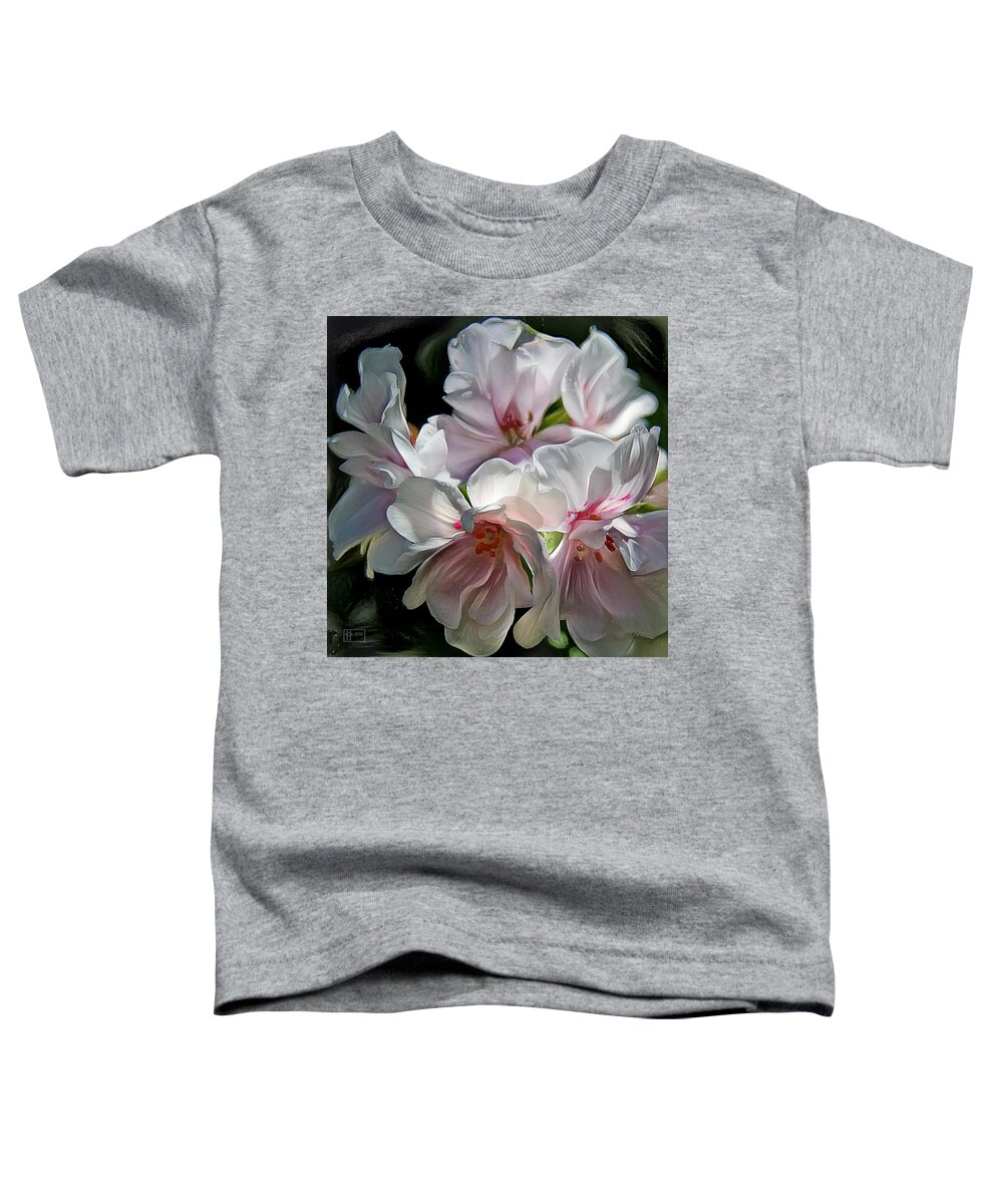 Flowers Toddler T-Shirt featuring the digital art White Wings by Jim Pavelle