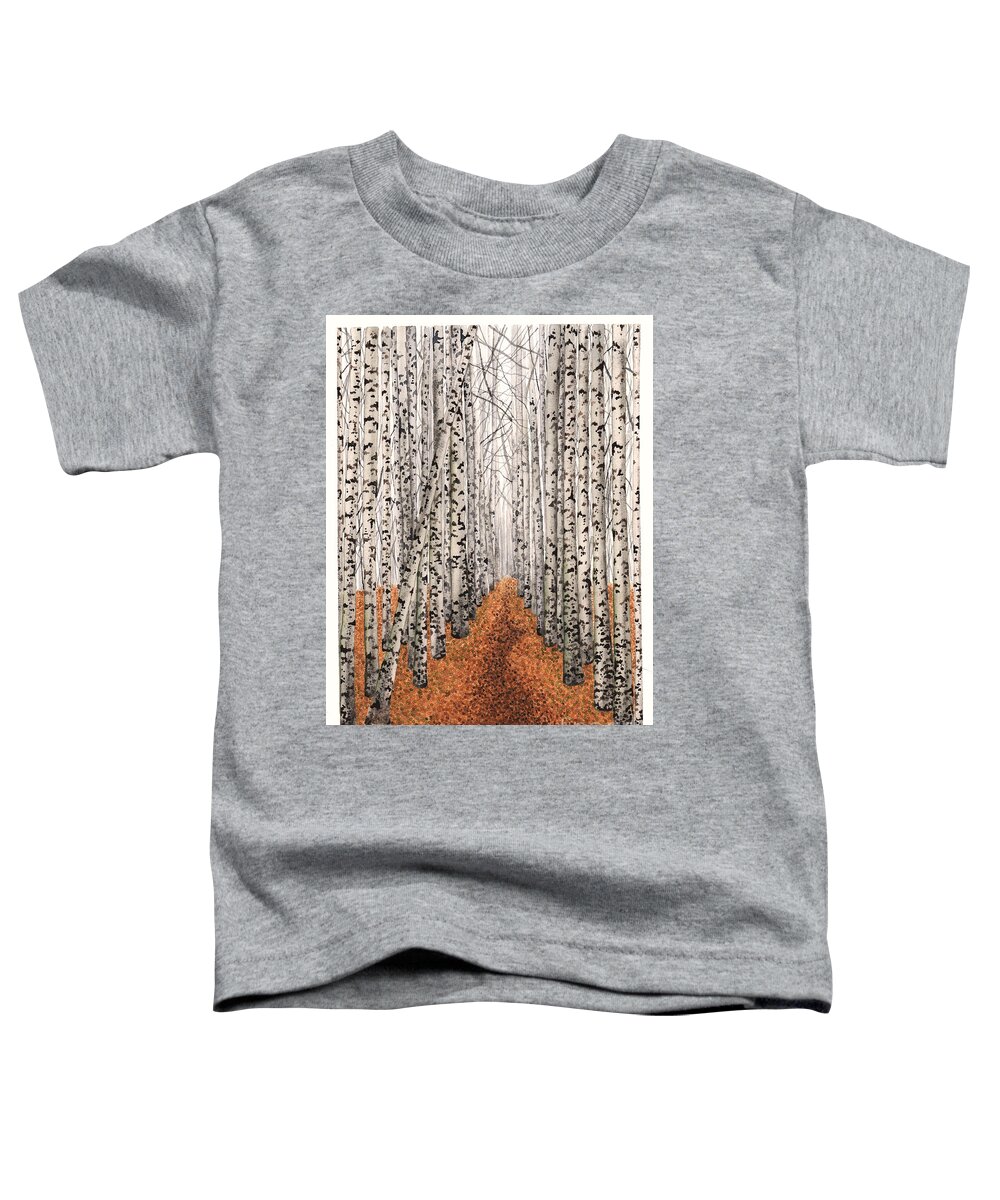 Aspens Toddler T-Shirt featuring the painting Whither Thou Goest... by Hilda Wagner