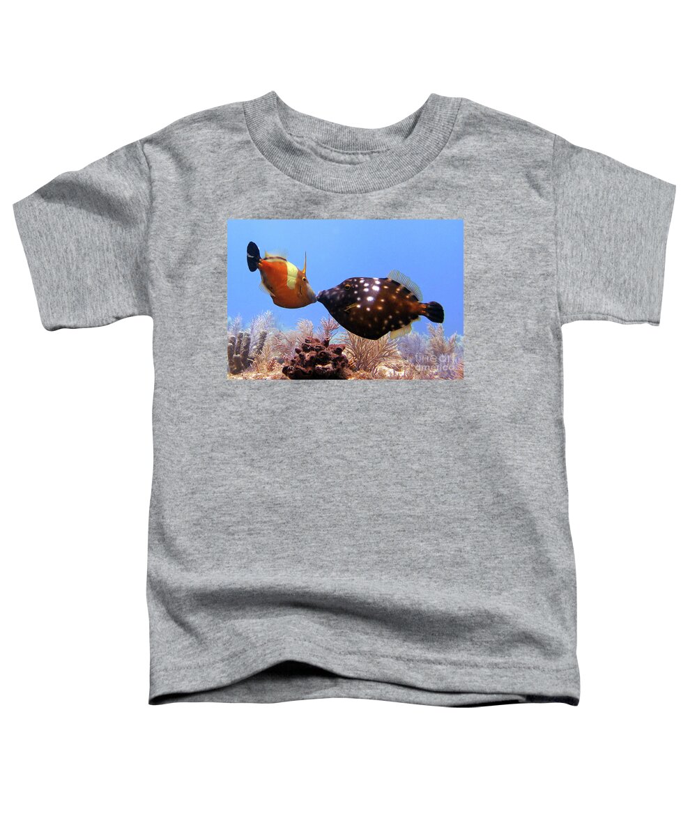 Underwater Toddler T-Shirt featuring the photograph Whtespotted Filefish by Daryl Duda