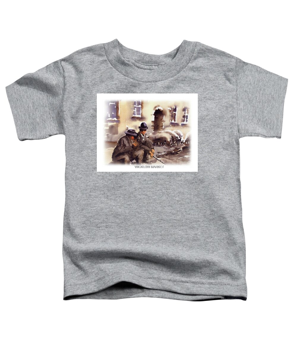  Toddler T-Shirt featuring the painting WICKLOW RATHDRUM......Bygone Market by Val Byrne
