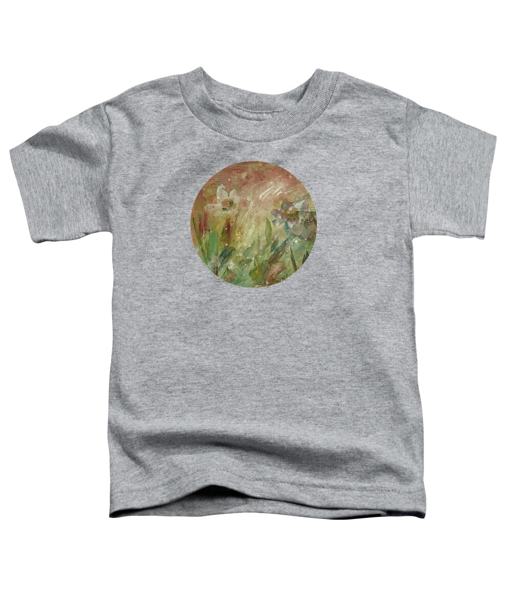 Floral Toddler T-Shirt featuring the painting Wil O' The Wisp by Mary Wolf