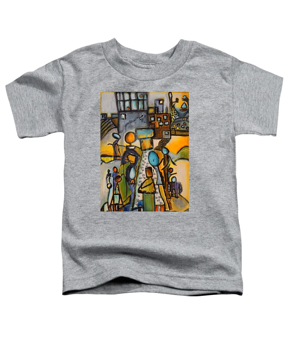 Acrylic Toddler T-Shirt featuring the painting Will You by Theresa Marie Johnson