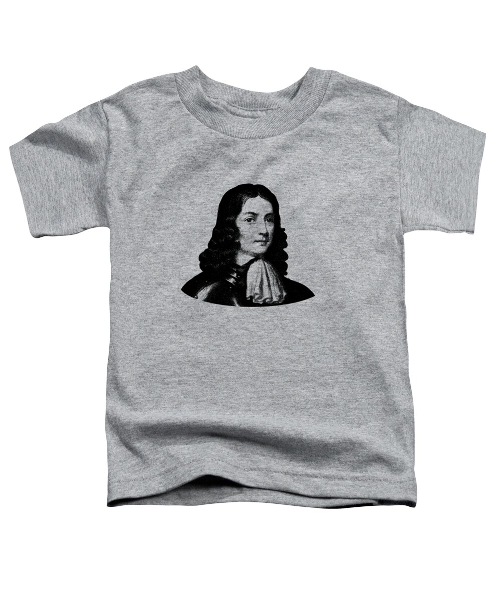 William Penn Toddler T-Shirt featuring the digital art William Penn - Pennsylvania Founder by War Is Hell Store